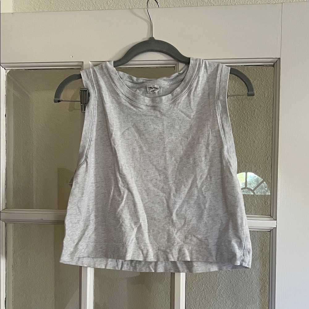 Aritzia Light Gray Muscle Tee
